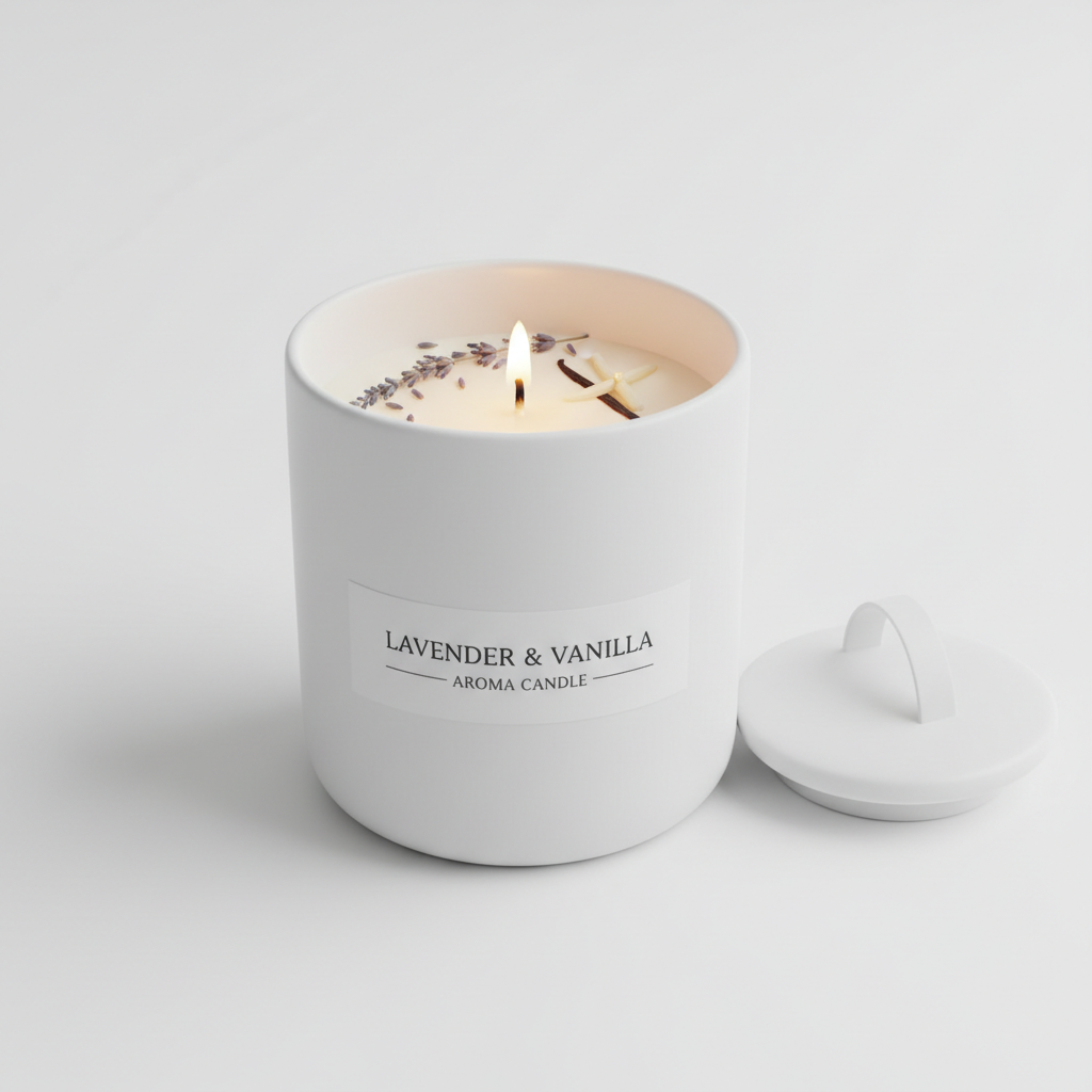 Ceramic Aroma Candle - Lavender & Vanilla